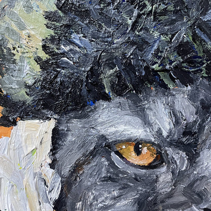 The Artist Cat Oil Painting — artwork detail and styling